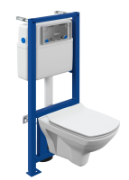 Комплект унитаз с инсталляцией, кнопкой и сиденьем микролифт Cersanit Carina 64122