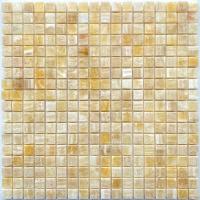 pixmosaic PIX 305 Honey onyx, чип 15x15 мм, сетка 305х305x8 мм, Полированная