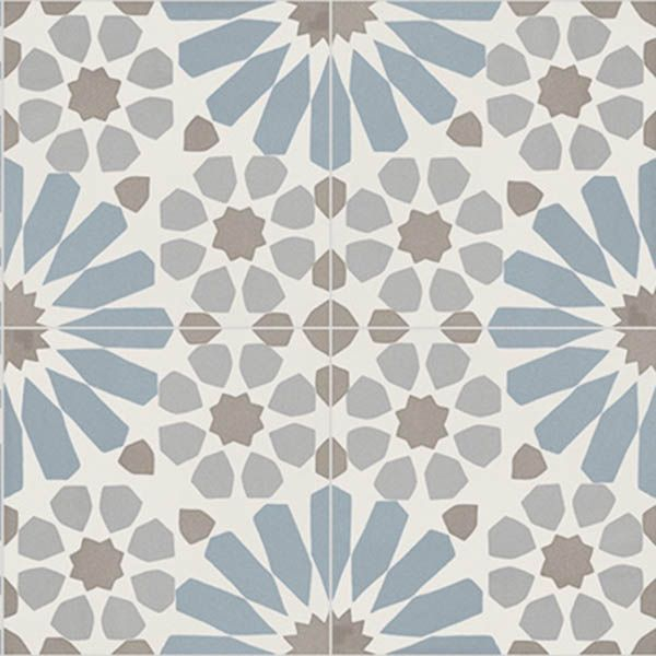Керамогранит DECO ANTHOLOGY ETNIC B LIGHT BLUE NAT. 20x20 от Elios/Exelle (Италия)