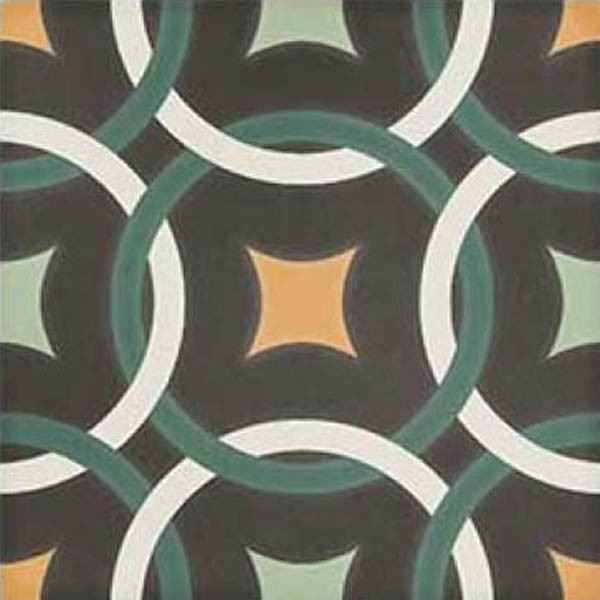 Керамогранит SYNC CHAIN GREEN (125637) 15x15 от DNA Tiles (Испания)