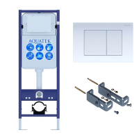 Инсталляция для унитаза Aquatek Easy Fix INS-0000017, кнопка смыва белая + крепеж