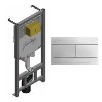 Инсталляция для унитаза Jacob Delafon E29025-NF+E4316-CP, кнопка смыва хром