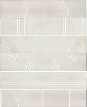 Панно Мажорель белый глянцевый (из 6 частей 6х28.5) (KMP3STA001RN6X) 36x28.5x1 от Kerama Marazzi (Россия)