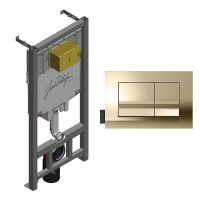 Инсталляция для унитаза Jacob Delafon E29025-NF+E20858-BGG, кнопка смыва золото