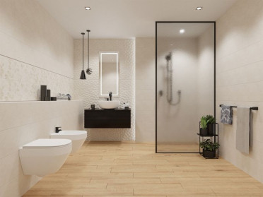 Вставка Organic цветы бежевый (OR2U011DT) 25x75 от Mei (Германия)