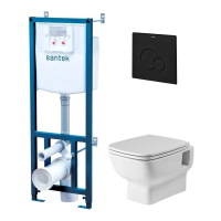 Комплект унитаз с инсталляцией, кнопкой и сиденьем микролифт Santek Нео 1.WH50.1.777 безободковый