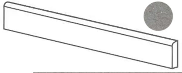 Плинтус POETRY STONE RELOADED BATT.BASALTINA SMOKE NAT R (PF60017669) 5.5x120 от ABK Ceramiche (Италия)