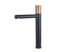 Смеситель высокий AVANGARDE черный, розовое золото (2030MH)