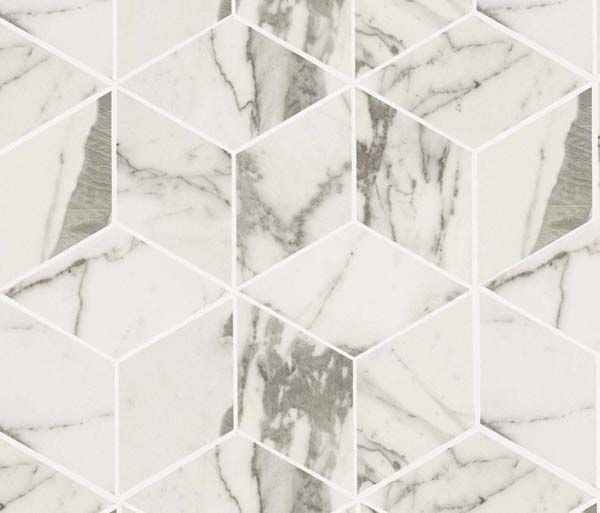 Мозаика Marvel Statuario Select Mos. Esagono Lapp. ADVK 30x35 от Atlas Concorde (Италия)