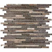 pixmosaic PIX726 из мрамора и стекла, чипы 10x48/98/148 мм, сетка 286х300x8 мм