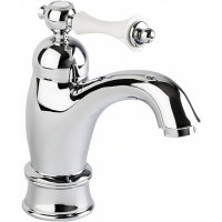 Смеситель на раковину Cezares Margot MARGOT-LSM1-A-01-Bi хром ручка белая