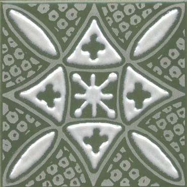 Декор Бахия 2 зелёный глянцевый (KMD3STA019GN) 9.8x9.8x0.7 от Kerama Marazzi (Россия)