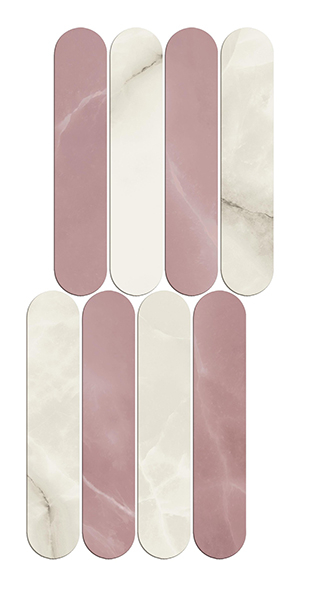 Мозаика Symphonyx Crystal - Rose Mosaic Ellipse Lap (620110000163) 56x23.5 от Atlas Concorde (Россия)