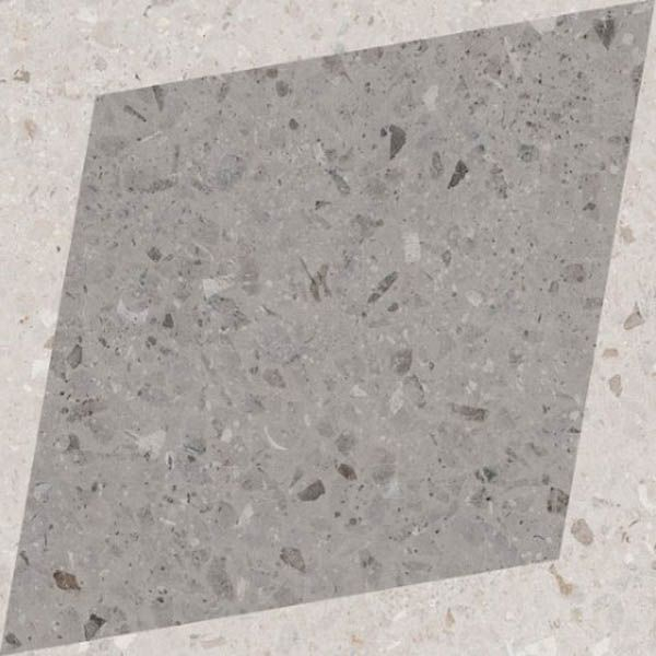 Керамогранит DROPS NATURAL RHOMBUS DECOR GREY (108805) 18.5x18.5 от WOW (Испания)