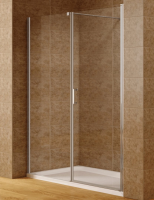 Душевая дверь в нишу Aquanet Cinetic 159 см. профиль хром, стекло прозрачное