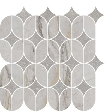Мозаика Ифран наборный серый светлый глянцевый обрезной (KMD2HID004BR) 30x32.5x0.9 от Kerama Marazzi (Россия)