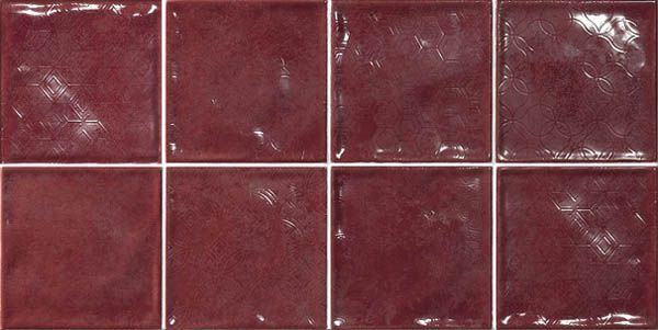 Настенная плитка DECORADO CHIC CARMIN 15x15 от El Barco (Испания)