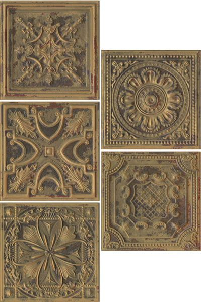 Настенная плитка Gatsby Copper Tin (Mix 5) 20x20 от Aparici (Испания)