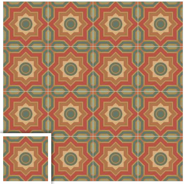 Керамогранит Scs Mandala Gold 19.8x19.8 от Simpolo (Индия)