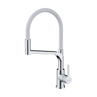 Смеситель для кухни с выдвижной лейкой Omoikiri Sinto 2 Plus-C-WH 4994378 хром;белый