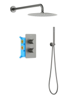 Душевая система Aquatek Европа AQ1376BGM оружейная сталь
