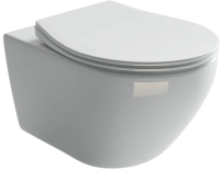 Унитаз подвесной с сиденьем микролифт Ceramica Nova Pearl CN8001 безободковый