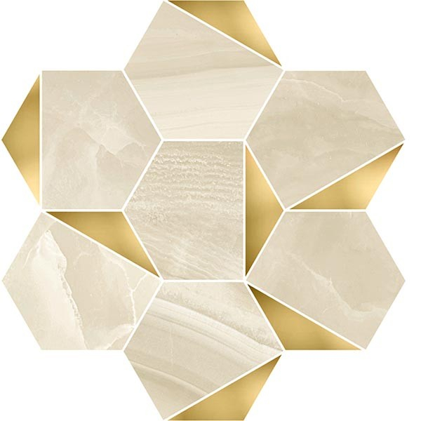 Мозаика ESAGONA TRI.LUSSO OR 30x28 от Vallelunga Ceramica (Италия)