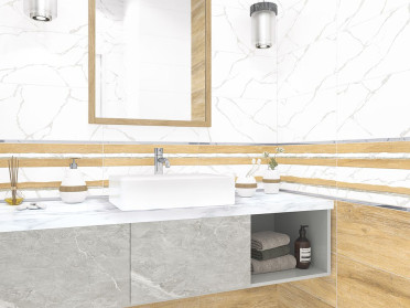 Настенная плитка Elemento Bianco Carrara (WT9ELT00) 25x50x9 от AltaCera (Россия)