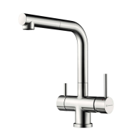 Смеситель для кухни с выдвижной лейкой Omoikiri Takamatsu-S-BN 4994346 нержавеющая сталь