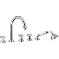 Смеситель на борт ванны с ручным душем Cezares Aphrodite APHRODITE-BVD-01-O хром