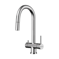 Смеситель для кухни с выдвижной лейкой Omoikiri Akita-S-BN 4994302 нержавеющая сталь