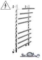 Полотенцесушитель электрический 500x600 Двин F BRAID electro 4627169469927 хром