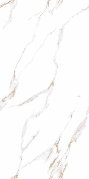 Керамогранит Calacatta Sharp Gold белый Полированный 60x120 от Ceradim (Индия)