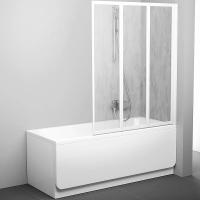 Шторка для ванны Ravak Supernova 115 см. профиль белый, стекло прозрачное