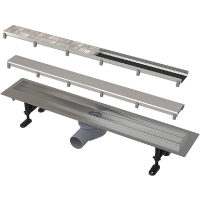 Душевой трап AlcaPlast APZ13-DOUBLE9-650 с решеткой и опорами