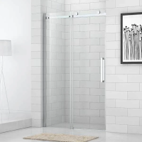 Душевая дверь в нишу Cezares Stylus-M 160 см. профиль хром, стекло прозрачное