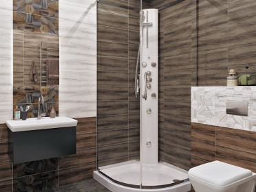 Настенная плитка Миф 7С белый 20x50 от Керамин (Беларусь)