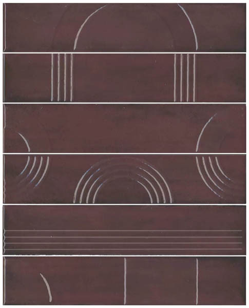 Панно Мажорель бордовый глянцевый (из 6 частей 6х28.5) (KMP3STA006RN6X) 36x28.5x1 от Kerama Marazzi (Россия)