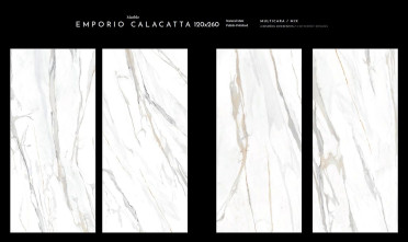 Керамогранит EMPORIO CALACATTA PUL. (6mm) (полированная) 120x260 от TAU Ceramica (Испания)