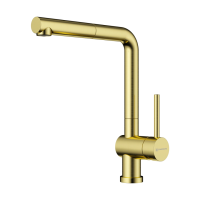 Смеситель для кухни с выдвижной лейкой Omoikiri Akashi-S-LG 4994263 светлое золото