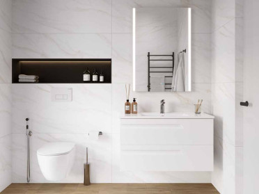 Керамогранит Calacatta Clarity Gold белый Полированный 80 80x80 от Ceradim (Индия)