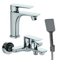 Комплект смесителей Paini Garda 3в1 76CRSET3, для раковины и ванны с душевым набором