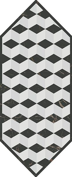 Декор Келуш 4 черно-белый (HGD/A483/35006) 14x34x6.9 от Kerama Marazzi (Россия)