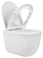 Унитаз подвесной с сиденьем микролифт Aquatek Классик AQ1112T-00 безободковый