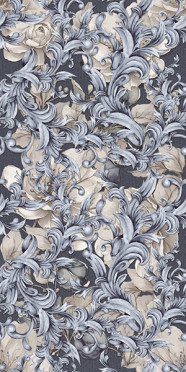 Настенная плитка BELLAGIO DEC BAROQUE BLU MIX RECT REV 60x120 от APE Ceramica (Испания)