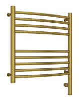 Полотенцесушитель электрический 500x500 Сунержа Богема + выгнутая 051-5803-5050 латунь