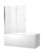 Шторка для ванны Aquanet Beta 122 см. профиль хром, стекло прозрачное