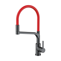 Смеситель для кухни с выдвижной лейкой Omoikiri Sinto 2 Plus-GM-R 4994467 вороненая сталь