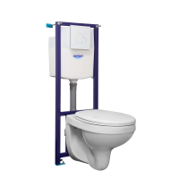 Комплект унитаз с инсталляцией, кнопкой и сиденьем Santeri Альфа 1.3816.4.S00.00B.2