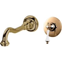 Встраиваемый смеситель для раковины Cezares Margot MARGOT-BLS1-02-Bi бронза /белая ручка